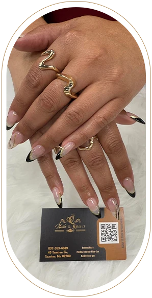 Dark Gold Nail Art